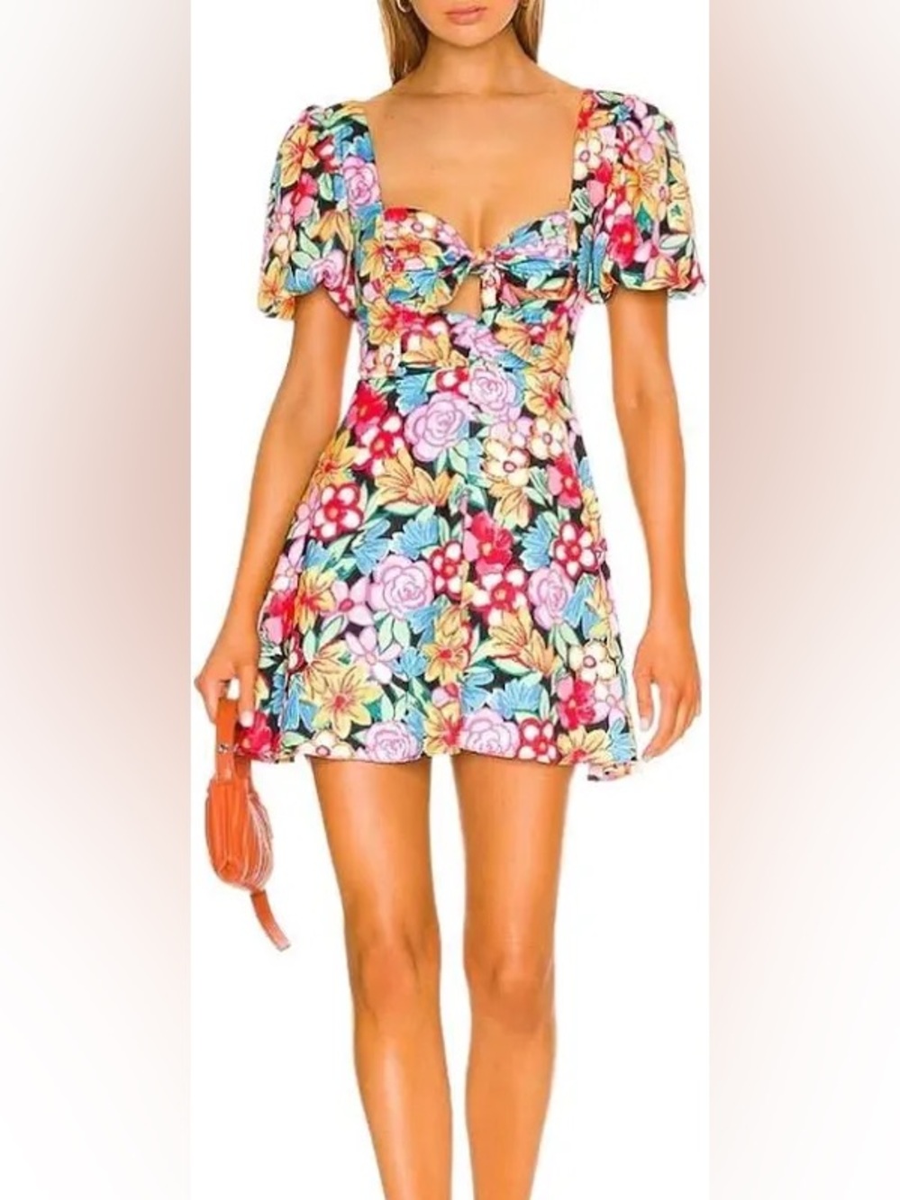 For Love & Lemons Mallory Floral Mini Dress Size S